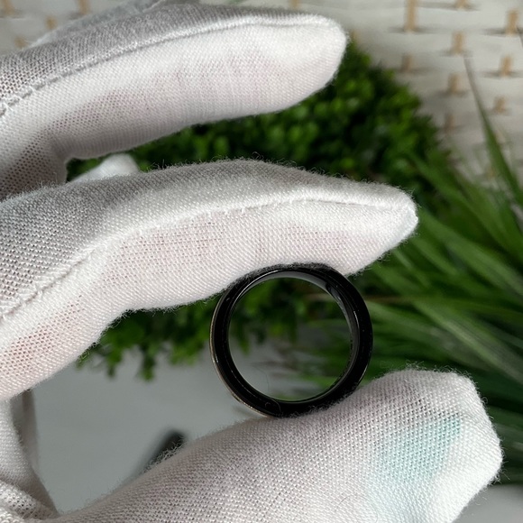 🌟14k Gold🌟 Black Triton Tungsten Carbide  Ring Size 7 -6mm wide - Picture 6 of 10